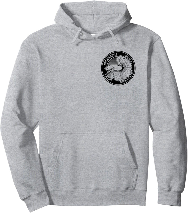 Betta Splendens Tätowier-Stil Siamesischer Kampffisch Pullover Hoodie