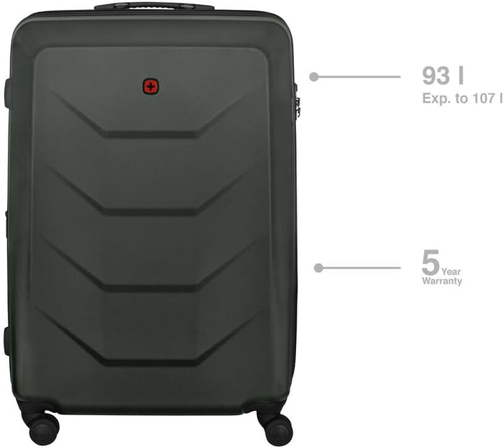 WENGER Prymo Large Hartschalenkoffer mit 4 Rollen, Trolley, Gross, 93 (107) l, Sicherheitsschloss, D