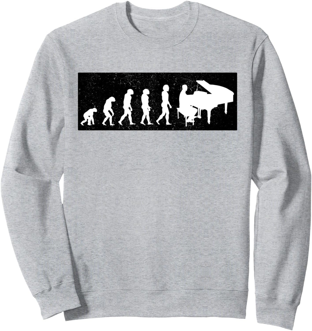 Evolution Klaviermusiker Musik Sweatshirt