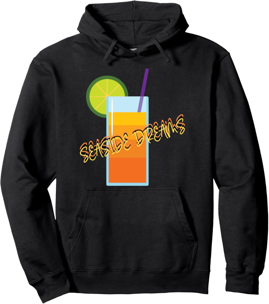Seaside Dreams Cooles Getränk Vintage Retro Pullover Hoodie