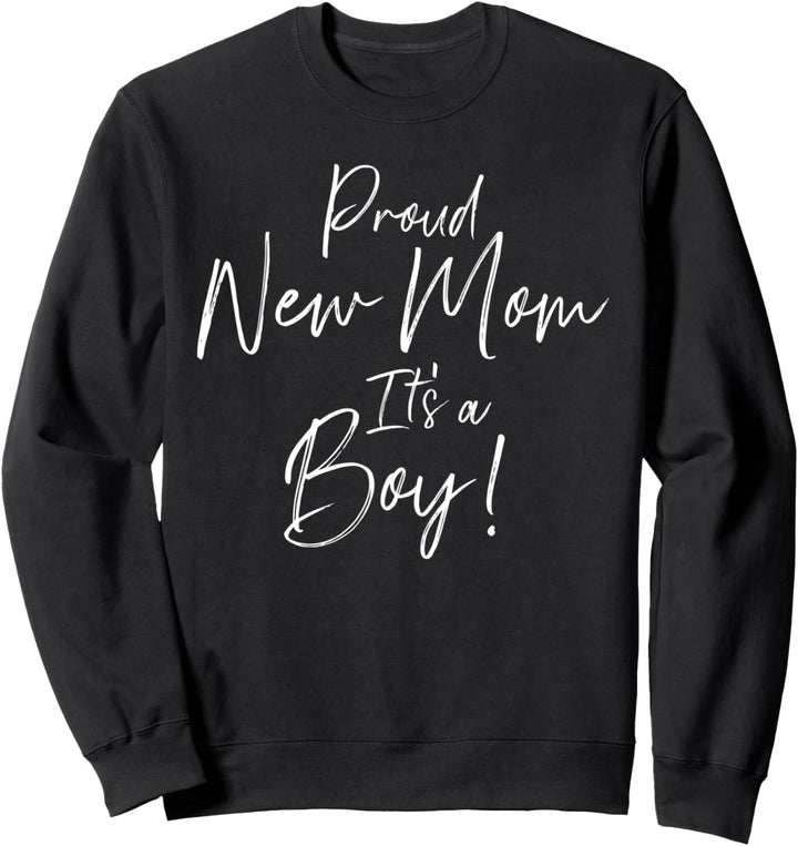 Stolze neue Mama Junge Baby Verkündung Sweatshirt