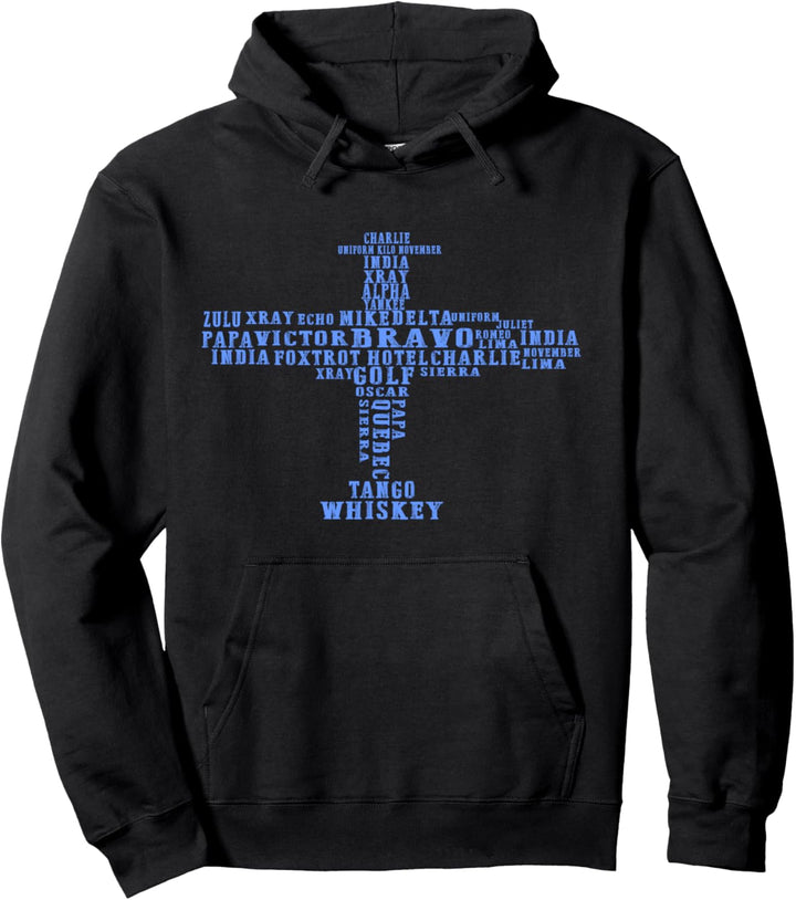 Phonetic Alphabet Flugzeug Pilot Geschenk für Frauen Kinder Männer Pullover Hoodie