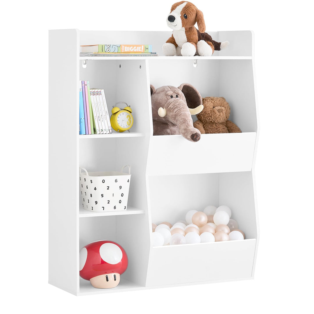 SoBuy Kinder Bücherregal Montessori Regal Kinderzimmer mit 5 Offenes Fach Kinderregal für Spielzeug