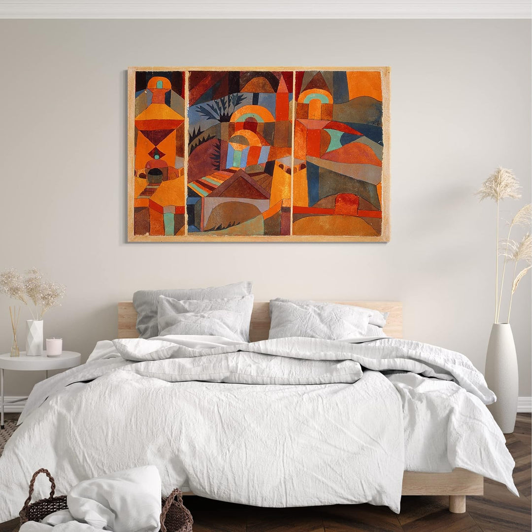 Printed Paintings Leinwand (80x60cm): Paul Klee - Tempelgärten (1920) 80x60 cm, 80x60 cm