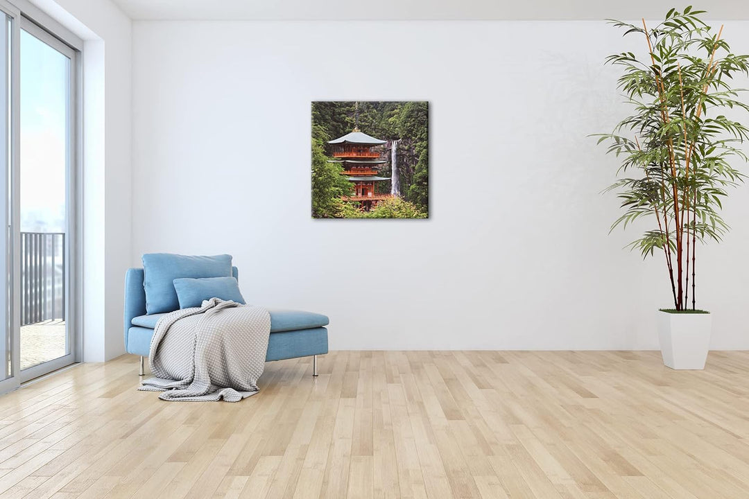deyoli Schreinturm in atemberaubender Natur Format: 70x70 als Leinwandbild, Motiv fertig gerahmt auf