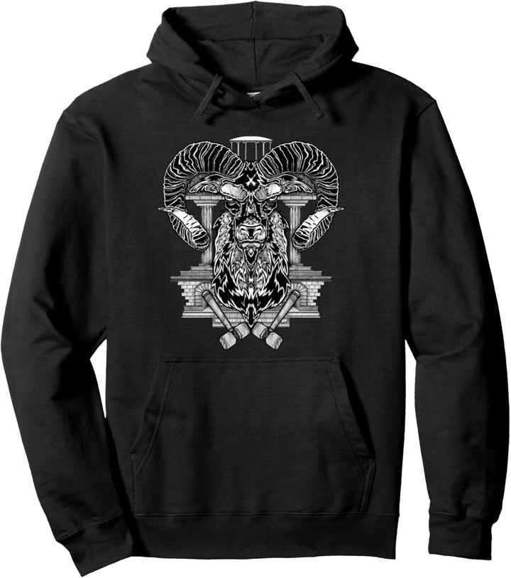 Hexerei Baphomet Satanic Lucifer Black Ziegenkopf 666 Pullover Hoodie