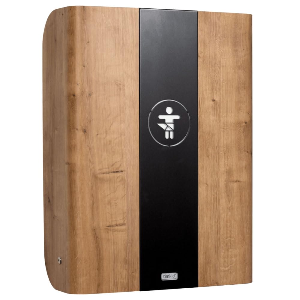 Wickeltisch Pamplona Eiche/Timkid Kawaform midi- klappbar als Wandwickeltisch, Formholz, Eiche, inkl
