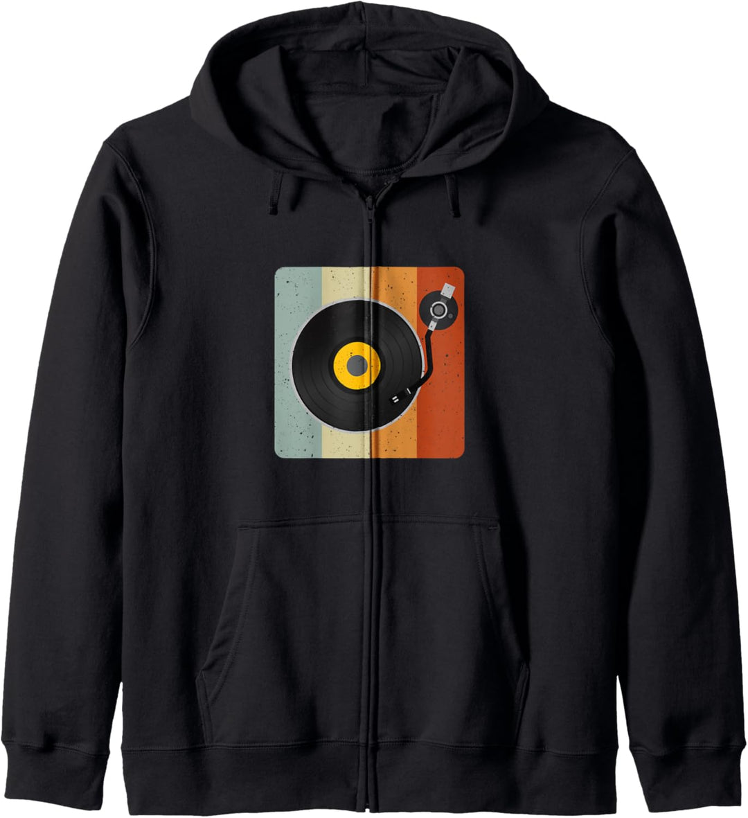 Vinyl Junkie Geschenk - Retro Schallplatte DJ Kapuzenjacke
