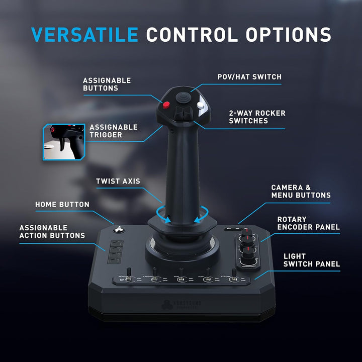 Honeycomb Foxtrot Aviation Stick - Flight Stick für Flugsimulation, Premium-Gimbal-Mechanismus, 16-b