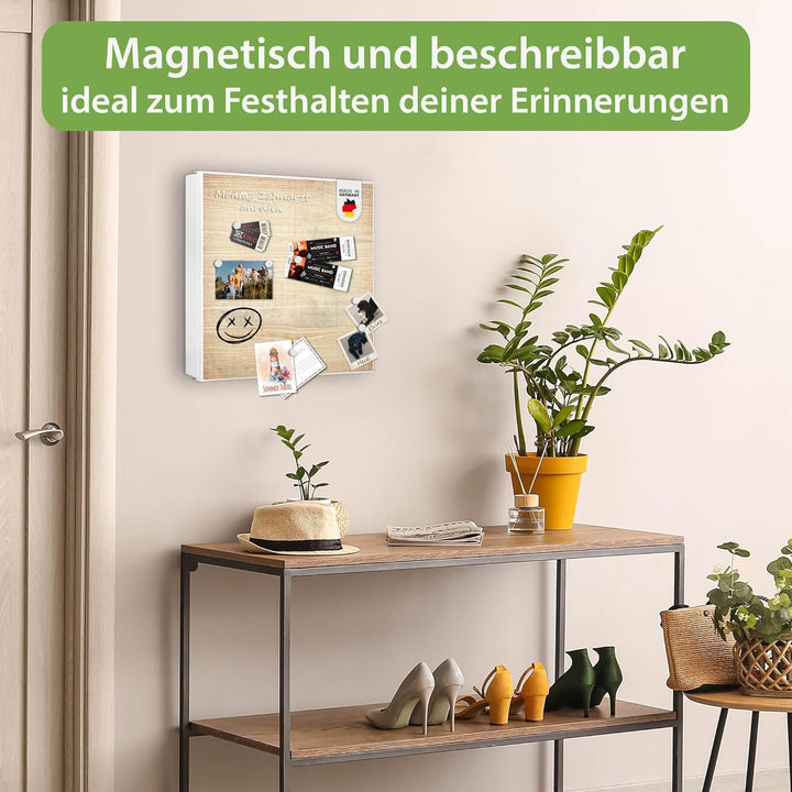 banjado Grosser Schlüsselkasten Metall - Schlüsselbox 30x30cm mit 32 Haken - Schlüsselkasten modern
