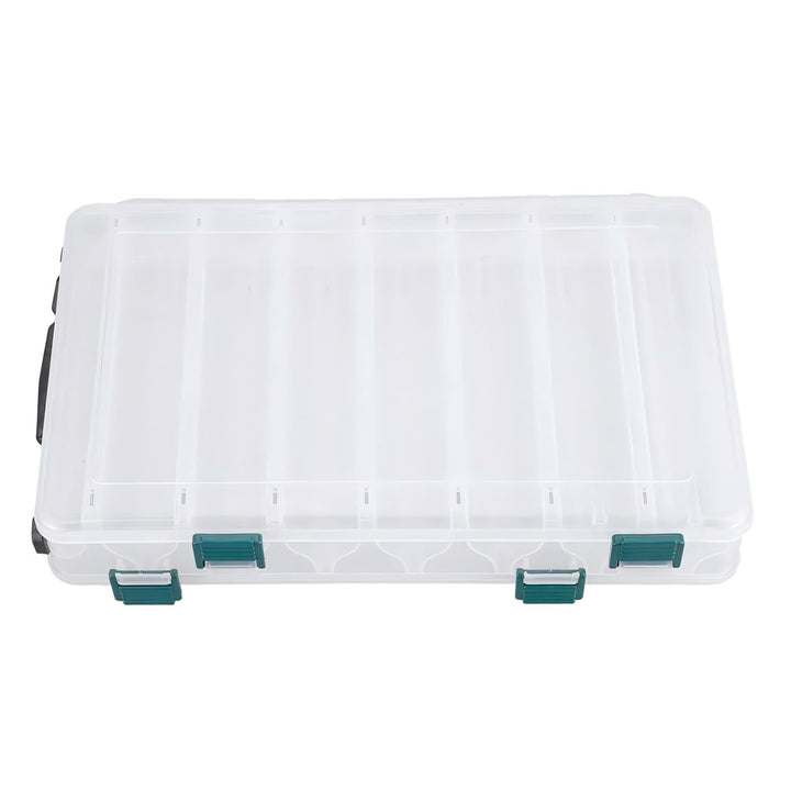 VIFER Köderbox, doppelseitig, Aufbewahrungsbox, Angelköder, Kunststoff, transparent, Organizer, Ange