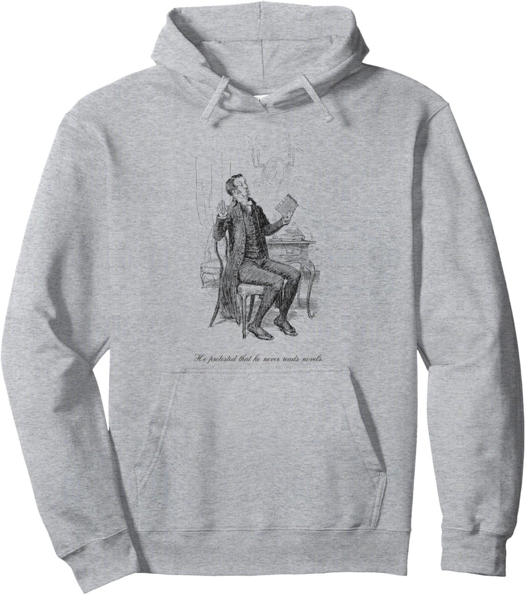 Jane Austen Trikot: Stolz und Vorurteil, er liest nie Romane Pullover Hoodie