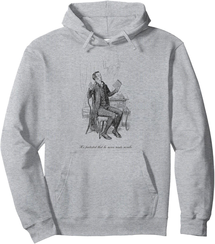 Jane Austen Trikot: Stolz und Vorurteil, er liest nie Romane Pullover Hoodie