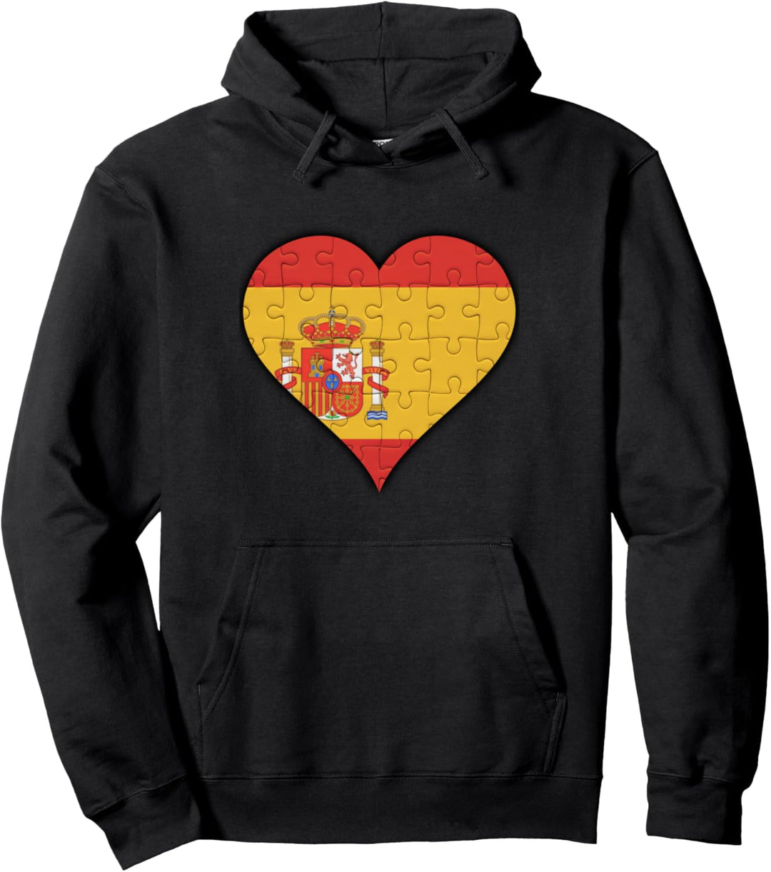 Spanien Spanische Flagge Herz Pullover Hoodie