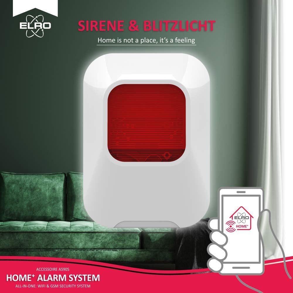 ELRO AS90SRA Innensirene AS90S Home+ Alarmsystem, Zubehör Zubehör Innensirene, Zubehör Innensirene