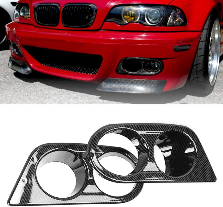 Tomantery Guard Modified Nebelscheinwerfer Abdeckung Stossfängerabdeckung für E46 M3 Glossy Black(Ca