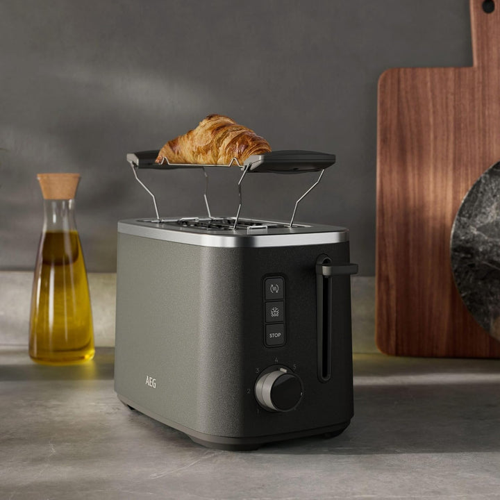 AEG Toaster Deli 5, 7 Toasteinstellungen, Countdown-Timer, Stopp-, Auftau-, Aufwärmknopf, Automatisc