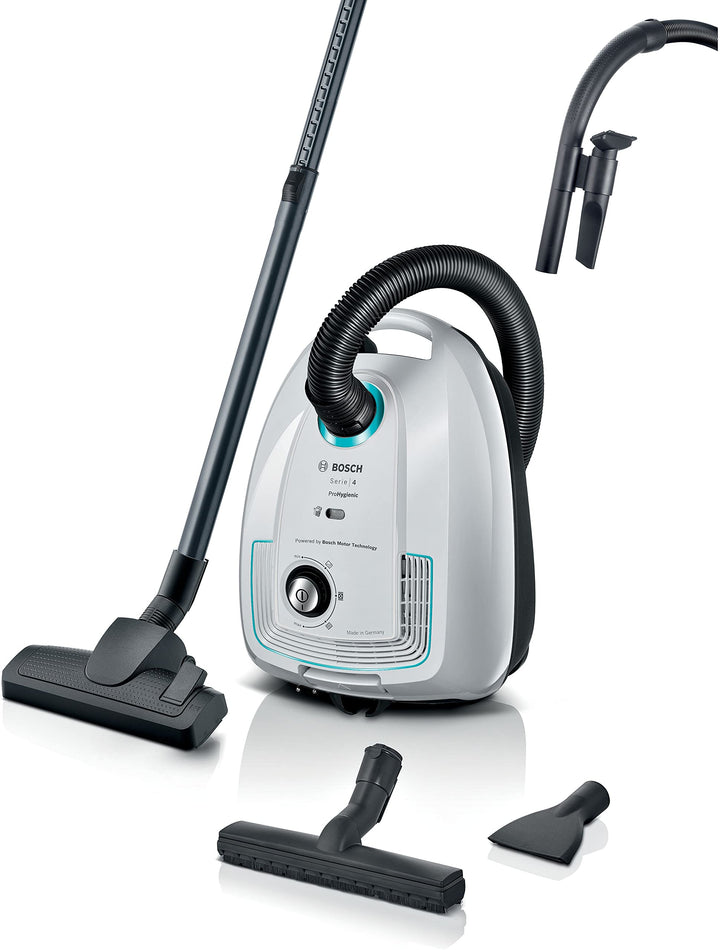 Bosch Serie 4 Staubsauger mit Beutel Weiss BGB38HYG1