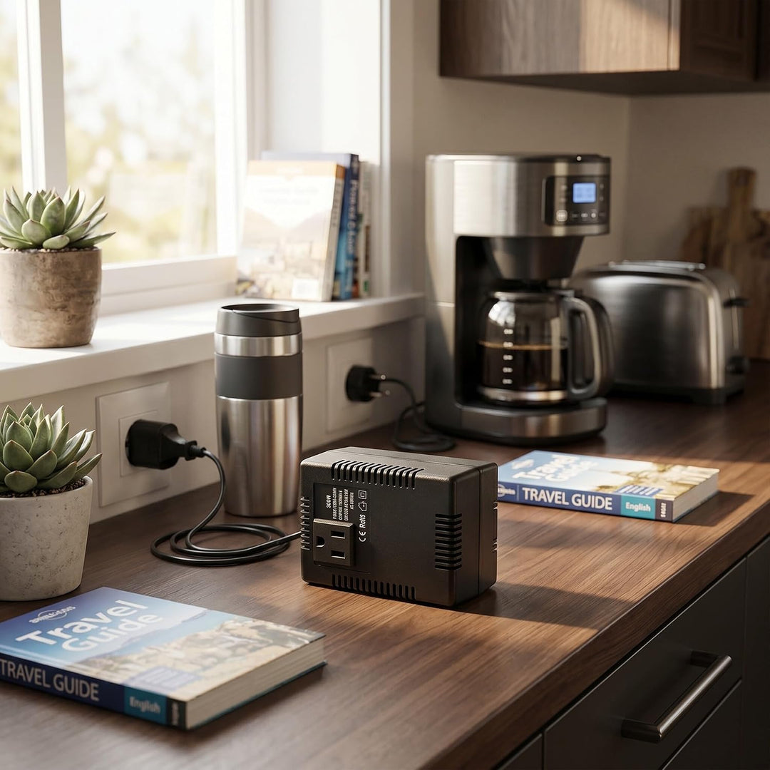 Fafeicy 300W Spannungswandler, Netzsteckeradapter, Wechselstrom 220 V bis 110 V, 50 Hz / 60 Hz, für