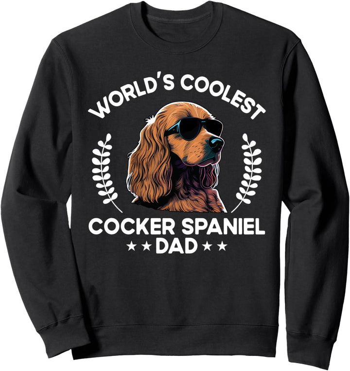 World's Coolest Dog Dad Papa – Herren Cocker Spaniel Sweatshirt