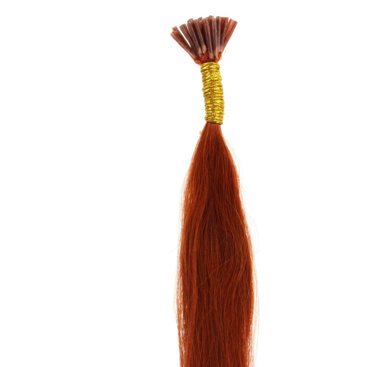 hair2heart 200 x Microring I-Tip Extensions aus Echthaar, 40cm, 0,5g Strähnen, glatt - Farbe 350 kup