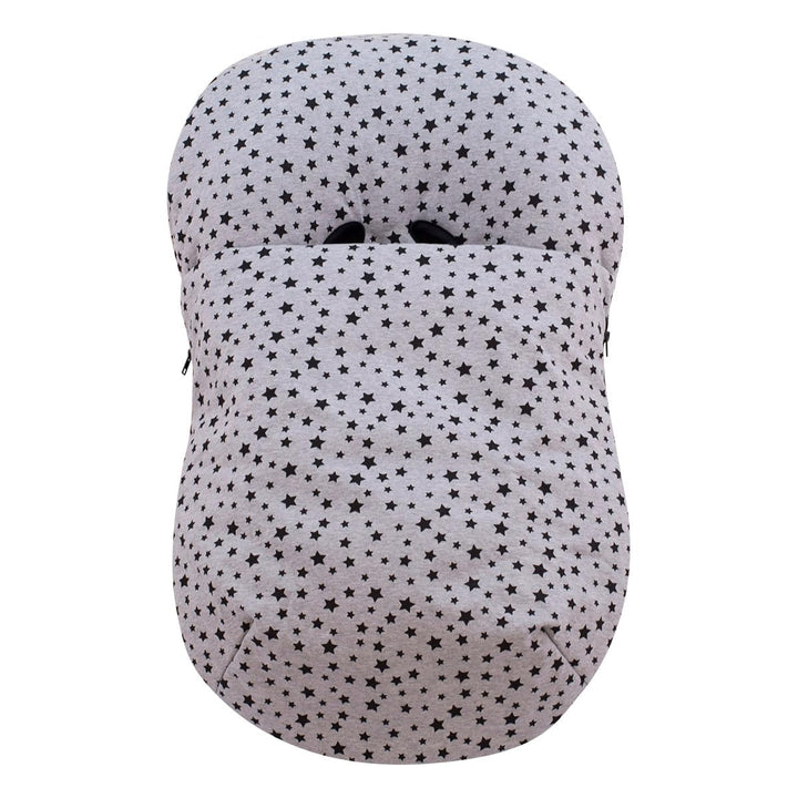 JYOKO KIDS Universal Winterfusssack für Babyschale Babyschale (Baumwolle, Black star), Baumwolle Bla