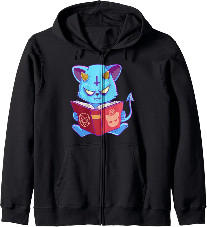 Pastell Goth Kitty Geschenk Kapuzenjacke