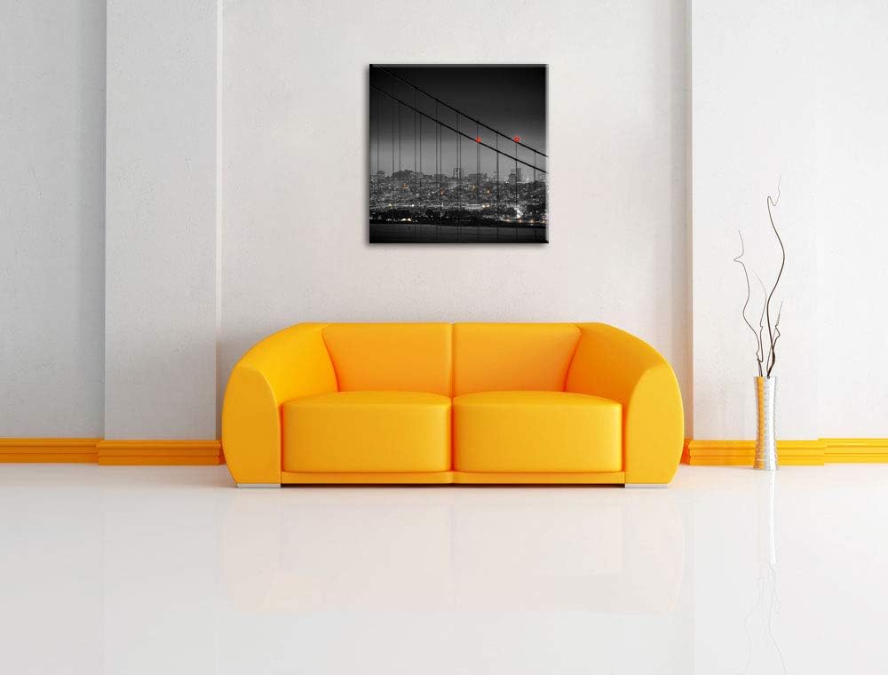 Pixxprint Skyline von San Francisco als Leinwandbild/Grösse: 70x70 cm/Wandbild/Kunstdruck/fertig bes