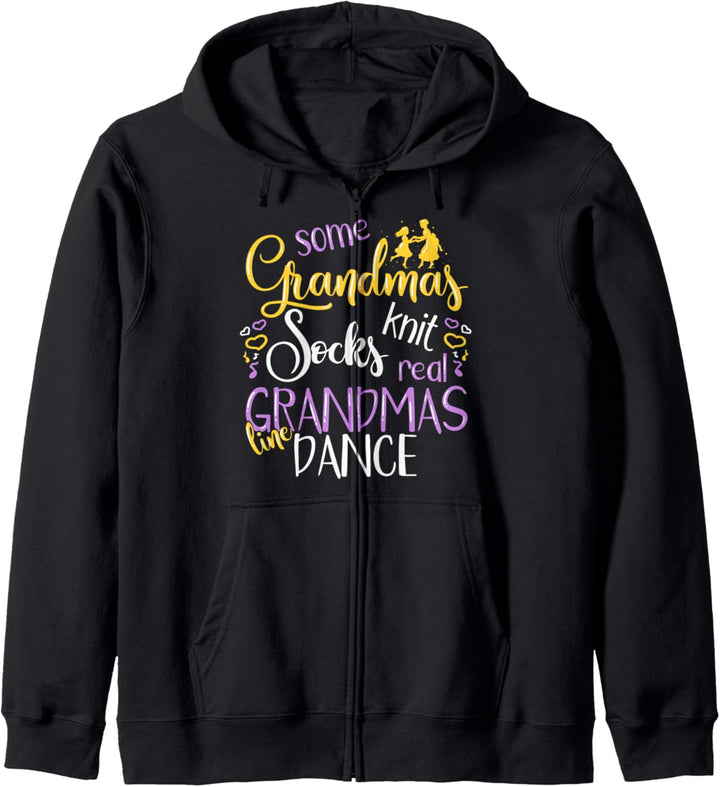 Real Grandmas Line Dance Geschenk Lustiges Oma Line Dancing Kapuzenjacke