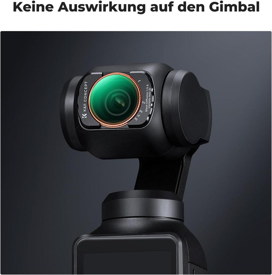 K&F Concept OSMO Pocket 3 Magnetischer ND2-ND32&Black Mist 1/4 Filter Kompatibel mit DJI OSMO Pocket