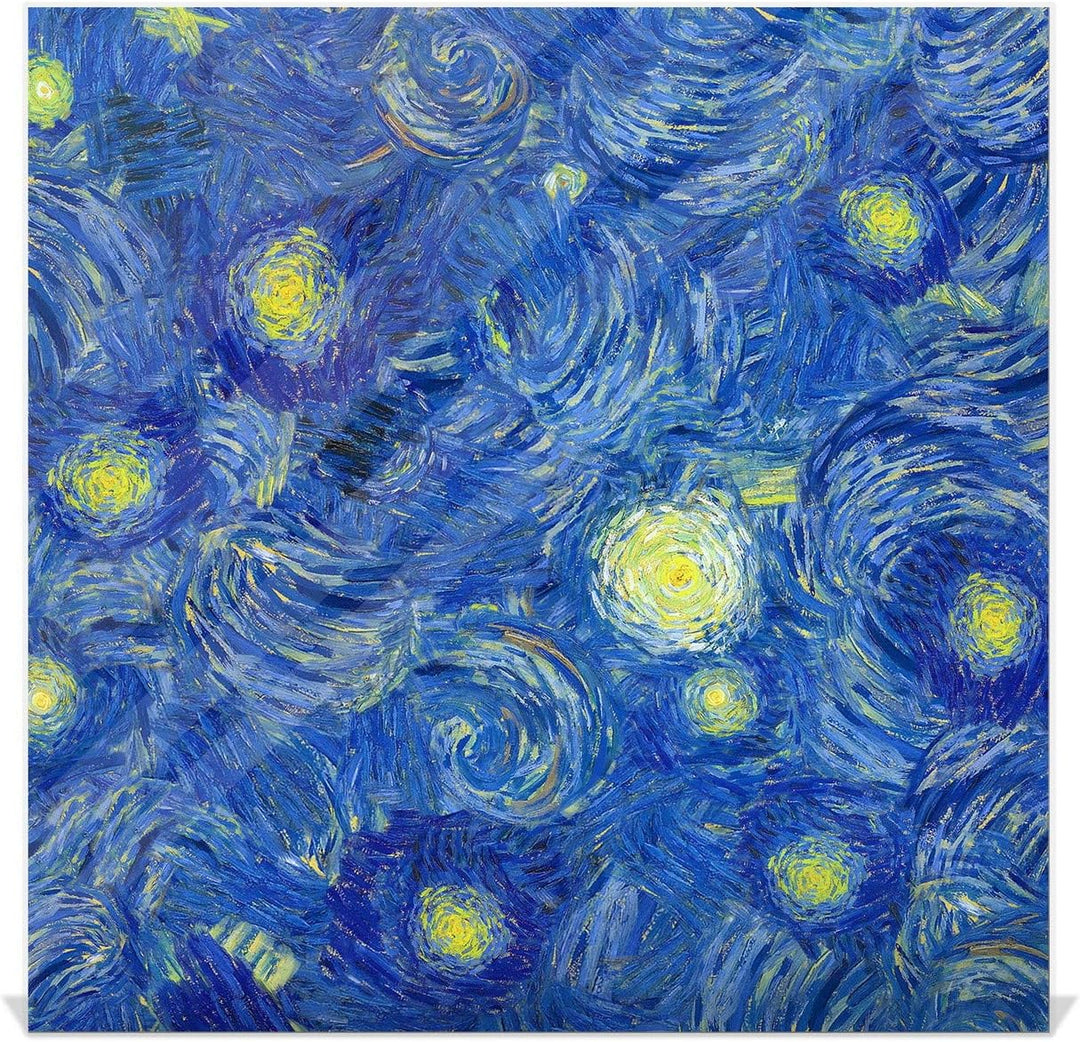 Dekorative Key Box mit magnetischer, trocken abwischbarer Glastafel K01 Van-Gogh-Stil Rechte Öffnung