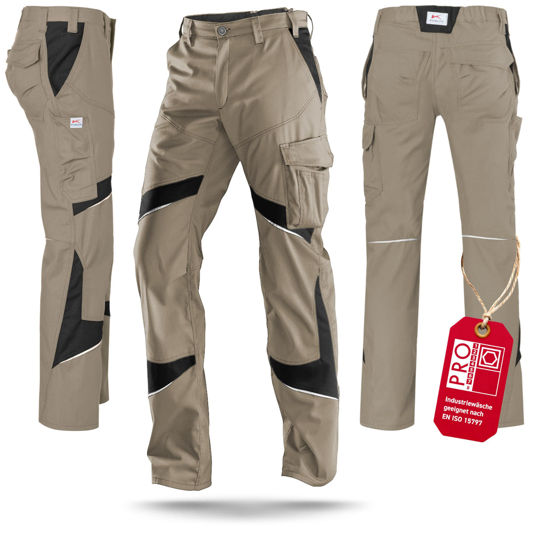 KÜBLER Workwear KÜBLER ACTIVIQ Damen-Arbeitshose sandbraun/schwarz Sandbraun/Schwarz 50, Sandbraun/S