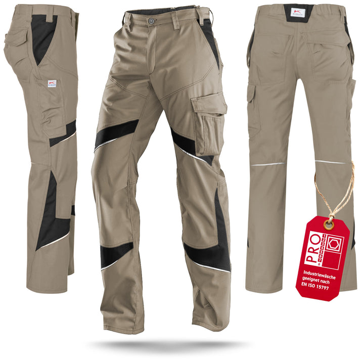 KÜBLER Workwear KÜBLER ACTIVIQ Damen-Arbeitshose sandbraun/schwarz Sandbraun/Schwarz 50, Sandbraun/S