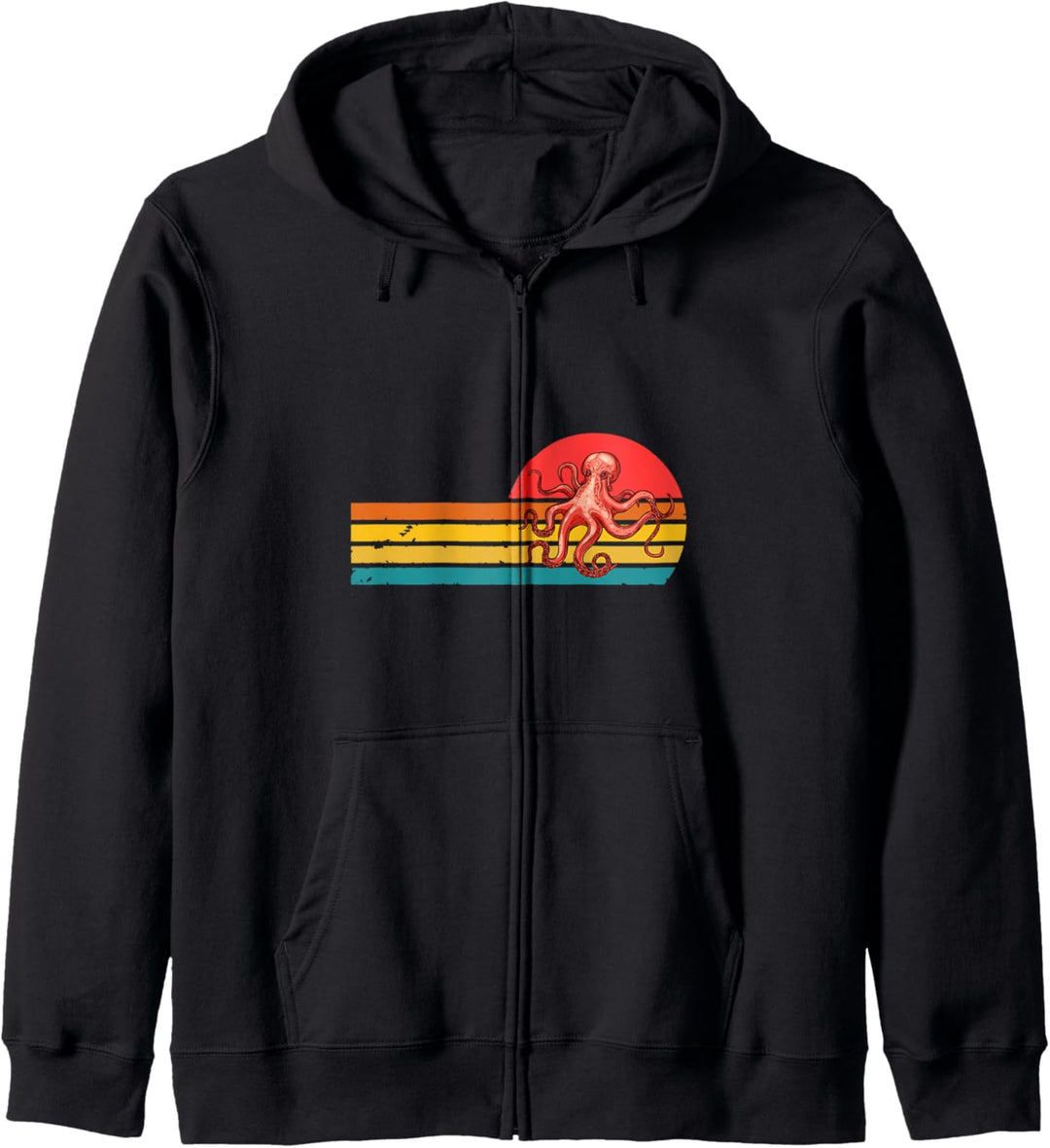 Octopus Ocean Animal 80er Retro Octopus Kapuzenjacke