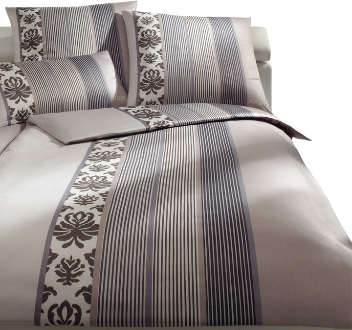Joop! Bettwäsche Ornament Stripe 4022 Graphit - 77 Kissen 40x80 cm Kissenbezug einzeln 40x80 cm Grap