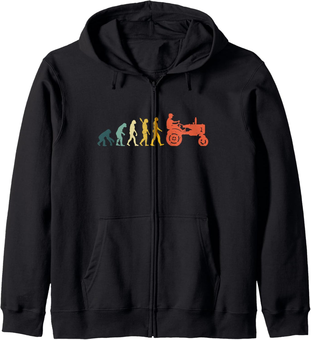 Lustiger Farm Trucker Evolution Man Vintage Kapuzenjacke