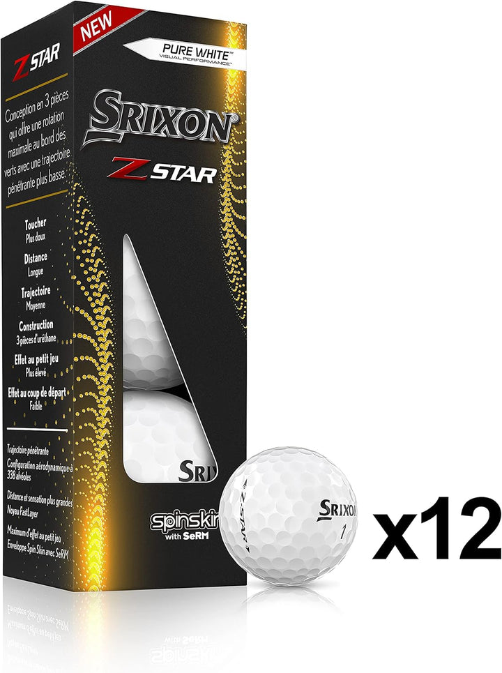Srixon 24 Z-Star Golfbälle Einheitsgrösse Weiss/opulenter Garten, Einheitsgröße Weiss/opul