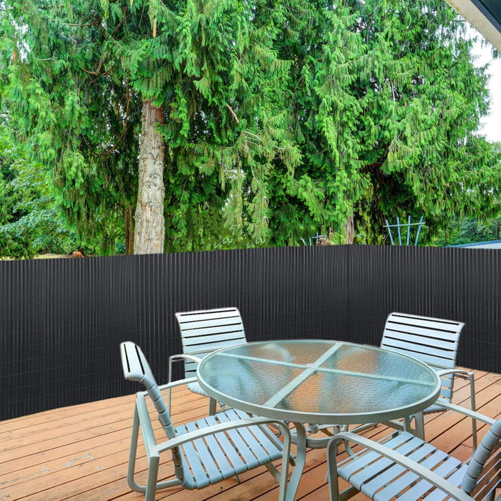 YUENFONG 180x400cm Sichtschutzmatte PVC Sichtschutzzaun Windschutz Gartensichtschutz mit Kabelbinder