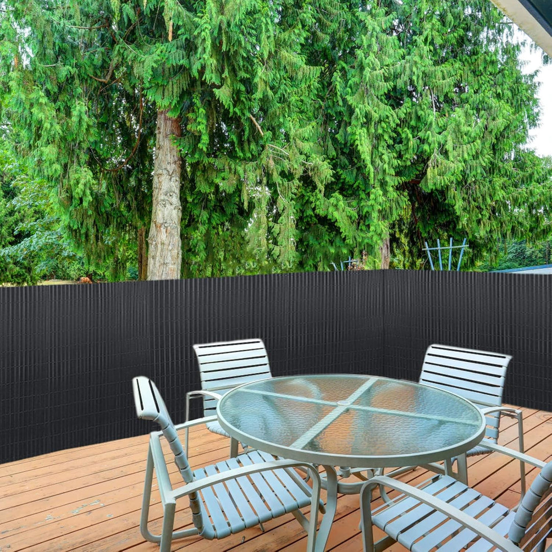 YUENFONG 120x800cm Sichtschutzmatte PVC Sichtschutzzaun Windschutz Gartensichtschutz mit Kabelbinder