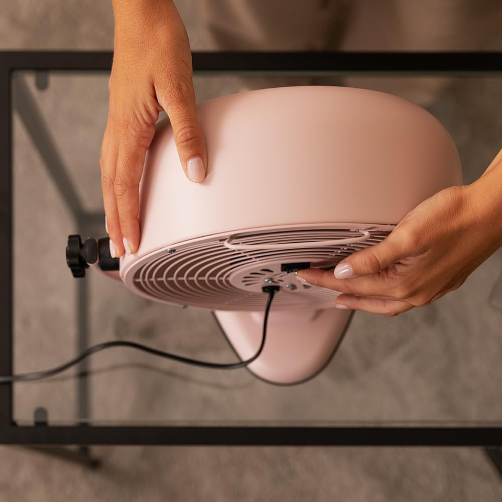 Cecotec - Tischventilatoren EnergySilence 800 RetroDesk Pink, 20 W Leistung, Durchmesser 20 cm, 3 ae