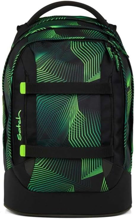 Satch pack Schulrucksack Set 2tlg. inkl. Schlamperbox (Seismic Green), Seismic Green