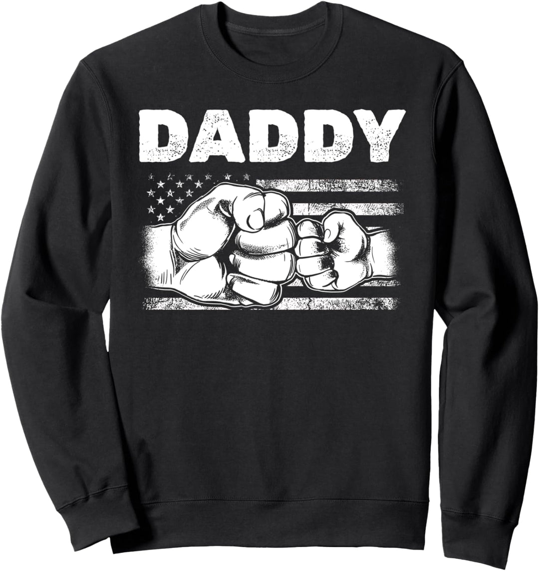 Patriotische Daddy US-Flagge Dad & Son Fist Bump American Daddy Sweatshirt
