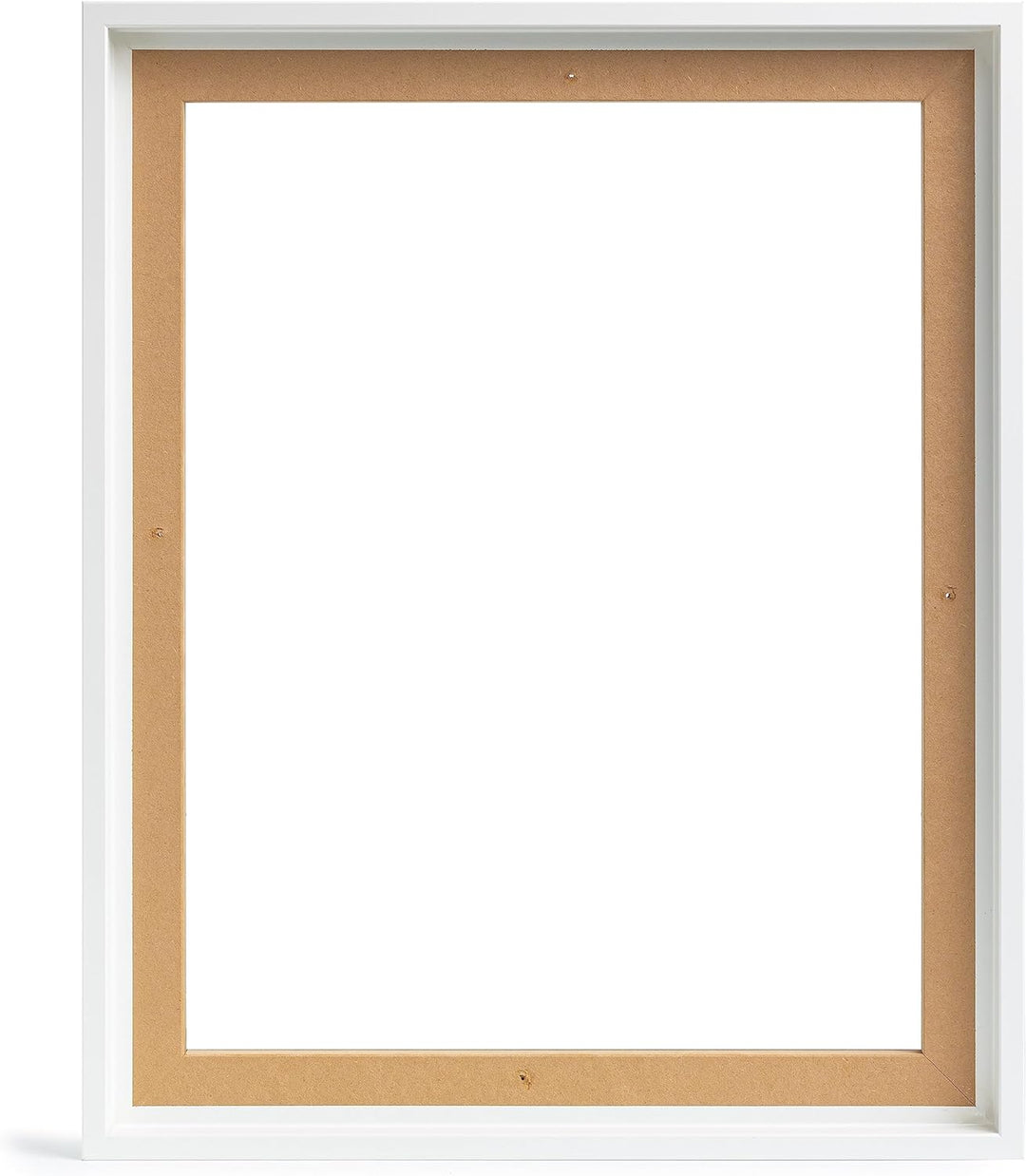 Stallmann Design Schattenfugenrahmen 90x90 cm weiss, Bilderrahmen für Leinwandbilder auf Keilrahmen,