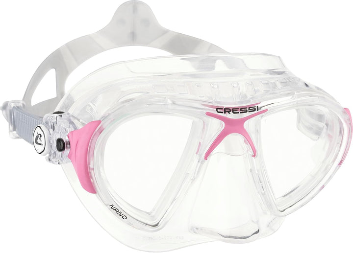 Cressi Herren Nano Taucherbrille UNI Transparent/Rosa, UNI Transparent/Rosa