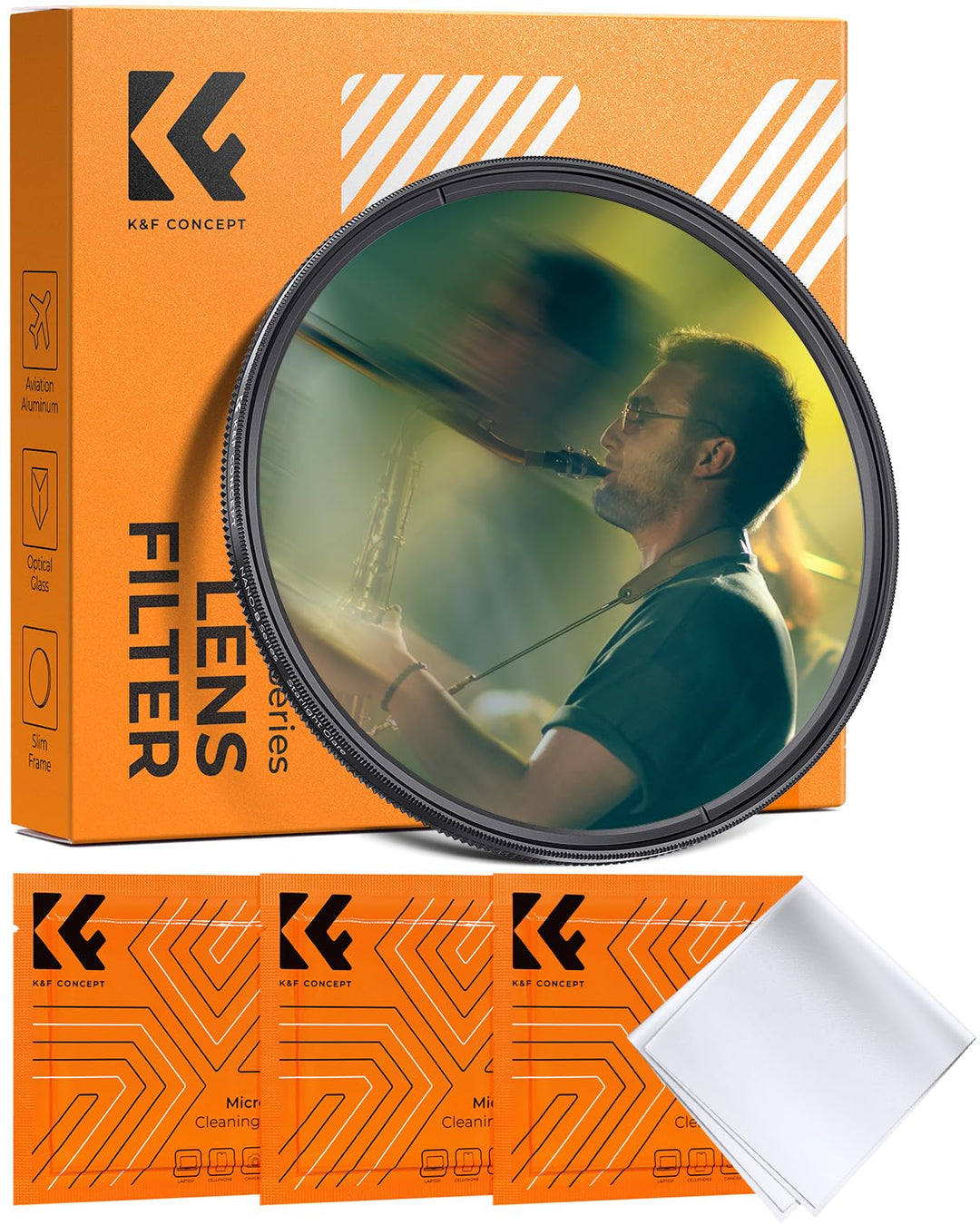 K&F CONCEPT 58mm Einzelbewegungsunschärfe-Effektfilter Optisches Glasprisma Spezialeffekt-Kameraobje