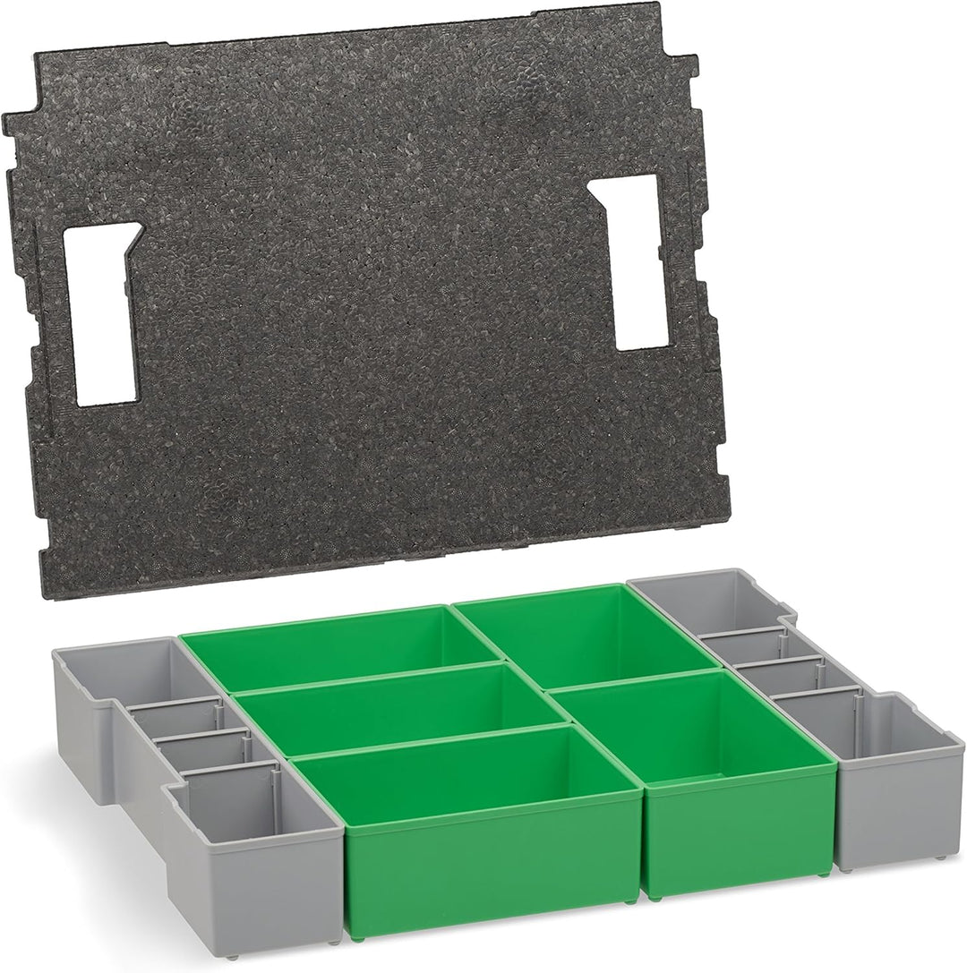Sortimentskasten Kunststoff klein | L-BOXX 102 (grau) mit Insetboxenset D3 | Profi Werkzeugkoffer le
