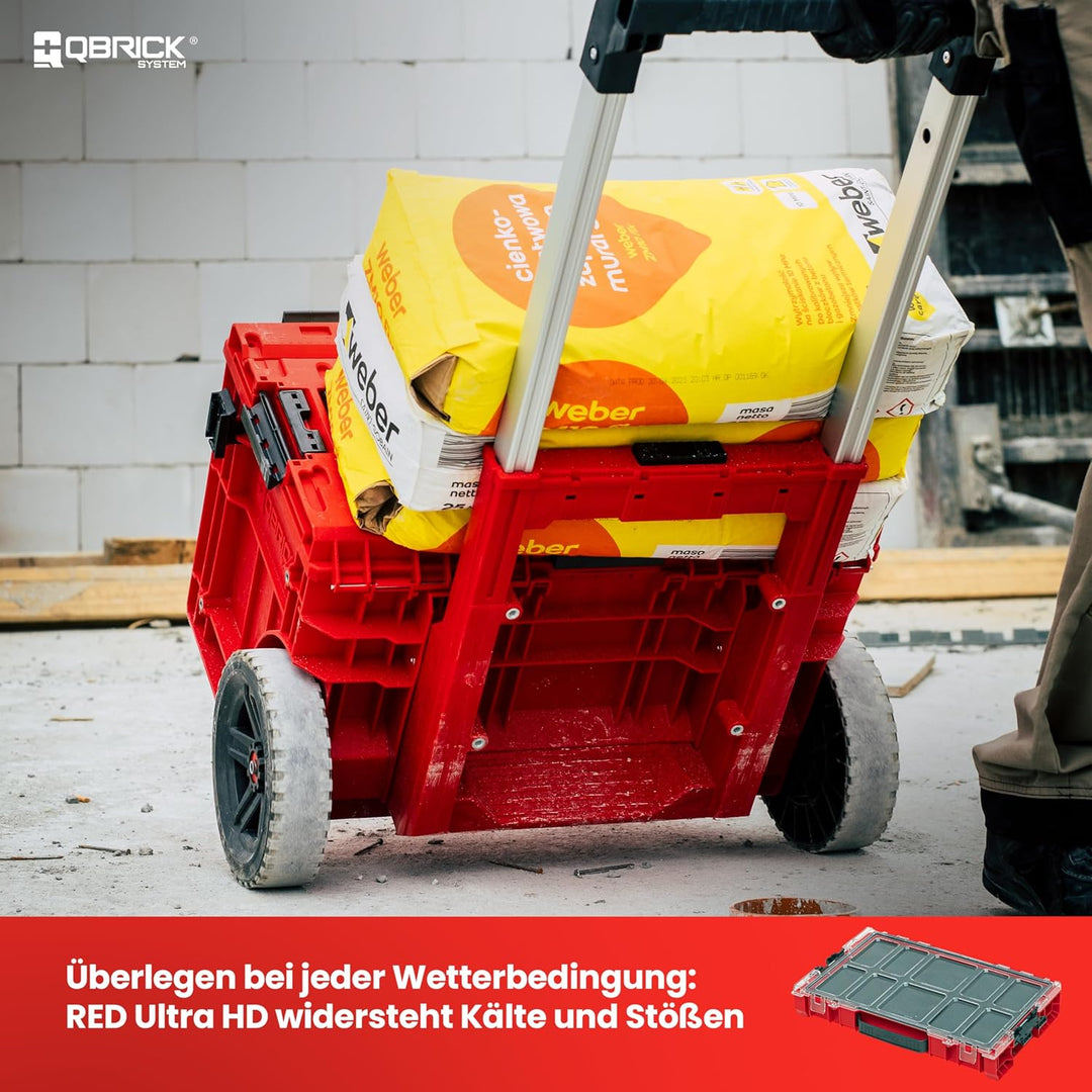 Qbrick System Pro Organizer 100 Mfi Red Ultra HD Sortimentskasten Sortierkasten Schraubenbox Sortier