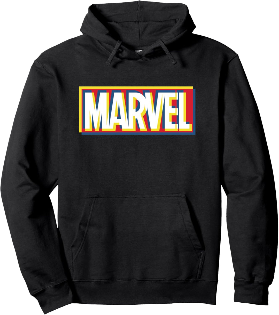 Marvel Glitch Logo Red Pullover Hoodie