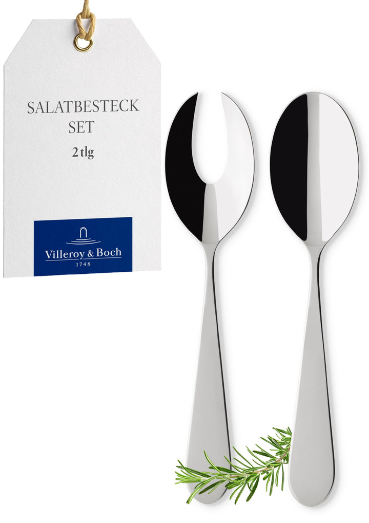 Villeroy &amp; Boch Villeroy und Boch Sereno XXL Salatservier-Set, 2-teilig, Edelstahl Besteckset für Sa