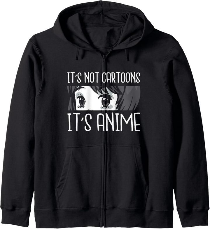 It's Not Cartoons It's Anime l Lustiger Anime Spruch Kapuzenjacke